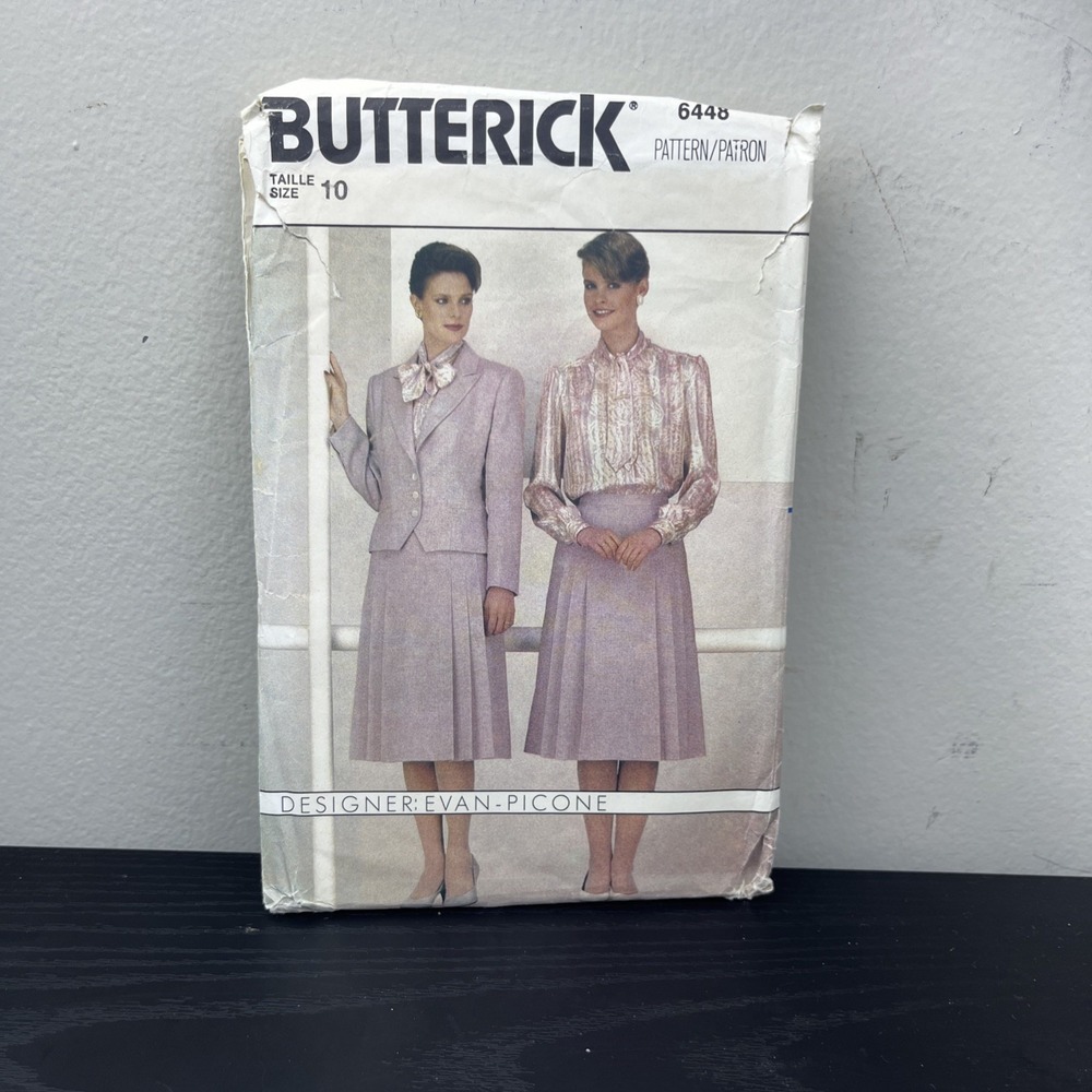 Vintage Butterick 6448 Evan-Picone Sewing Pattern Size 10 CUT Complete